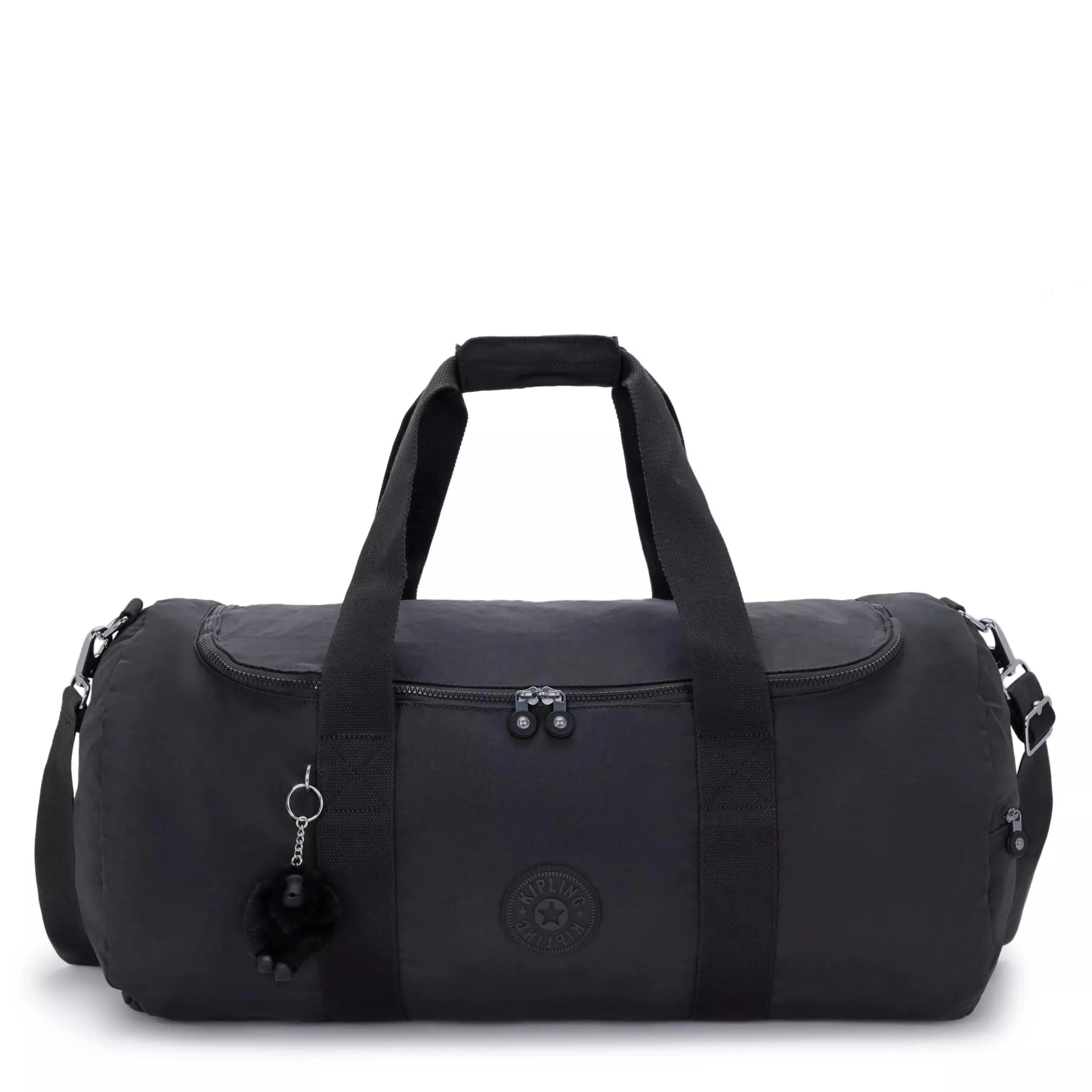 Kipling Argus M Duffle Bag 62L | Water-Resistant Nylon Travel Companion — Black Noir