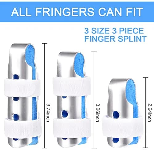 Sopito Finger Splint 3-Size Set for Middle, Pinky & Thumb | Lightweight Orthopedic Support thumbnail 6