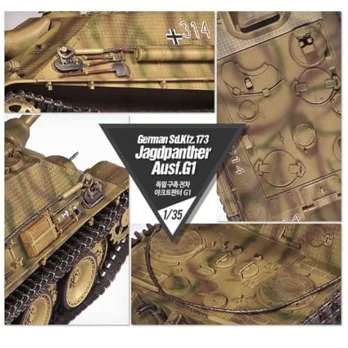 Academy 13539 1/35 German Heavy Tank Destroyer Jagdpanter G1 Model Kit | Precise Armor & WWII Detail (110-120 chars) thumbnail 6