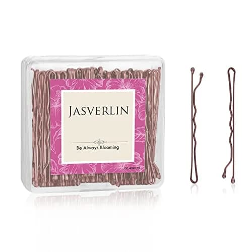 JASVERLIN Large Brown Bobby Pins 6 cm (2.4 inches) 100 Pcs | Firm Hold Hair Pins for All Hair Types thumbnail 1