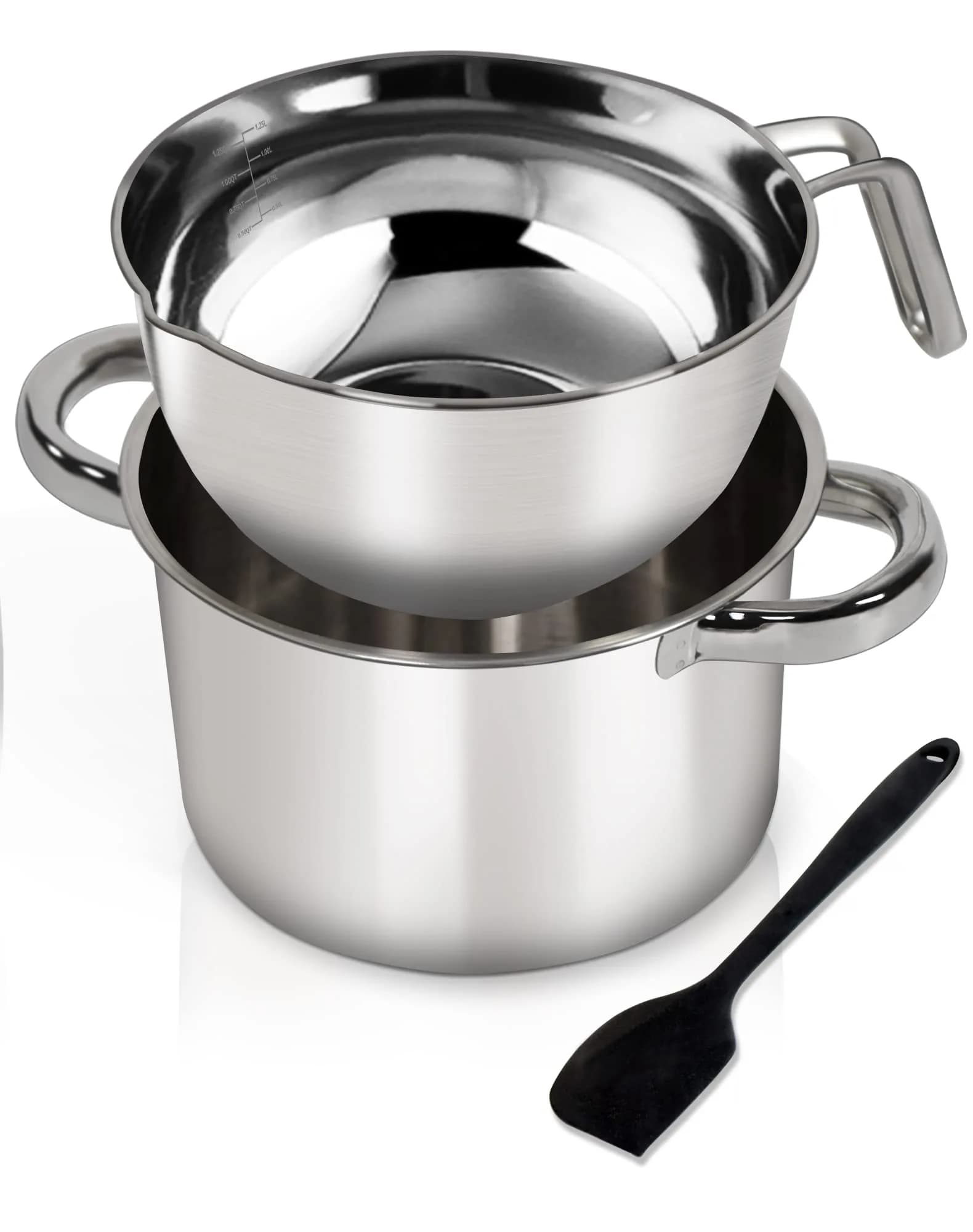 Marsheepy 1.1QT Double Boiler Melting Pot with 2QT 304 Stainless Steel Pot | Kitchen & Dining — 1250ml