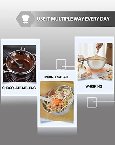 Marsheepy 1.1QT Double Boiler Melting Pot with 2QT 304 Stainless Steel Pot | Kitchen & Dining thumbnail 4