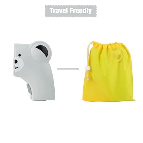 PandaEar Folding Froggy Travel Toilet Seat | Silicone Toddler Potty Seat with Non-Slip Pads (Grey Bear) thumbnail 3