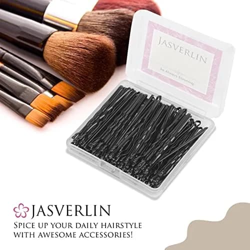 JASVERLIN Large Black Bobby Pins 6cm (2.4 inches) | Secure Hold for All Hair Types thumbnail 6