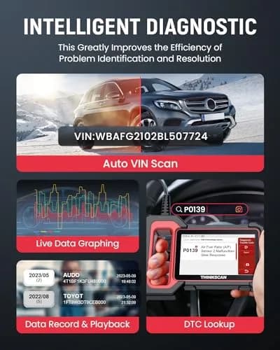 Thinkcar ThinkScan Plus S7 OBD2 Scanner | ABS, SRS, ECM, TCM, BCM, AC, IC System Diagnostic Tool with 5 Special Services & 94 Car Brands thumbnail 5