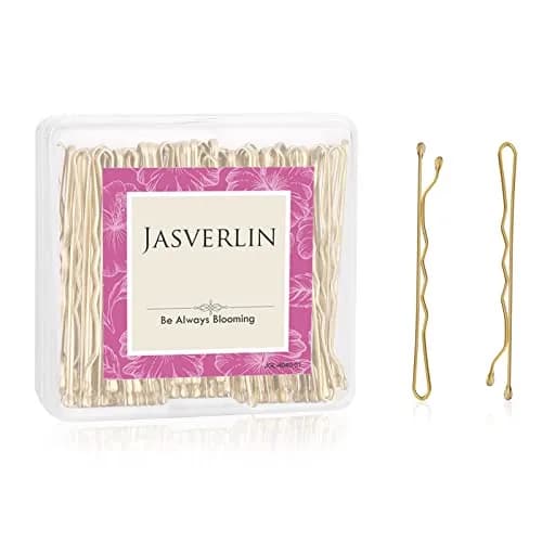 JASVERLIN Gold Bobby Pins 2.4 inch (6cm) 100 Pcs | Strong Grip Hair Pins for Styling thumbnail 1