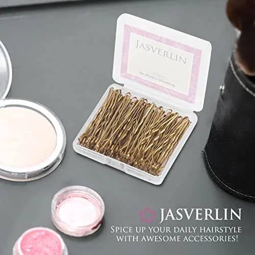 JASVERLIN Gold Bobby Pins 2.4 inch (6cm) 100 Pcs | Strong Grip Hair Pins for Styling thumbnail 6