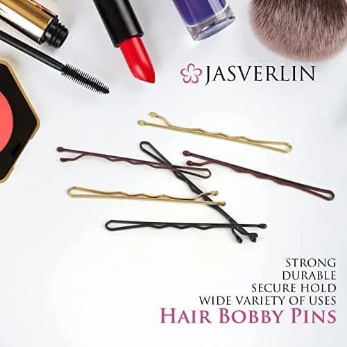 JASVERLIN Gold Bobby Pins 2.4 inch (6cm) 100 Pcs | Strong Grip Hair Pins for Styling thumbnail 3