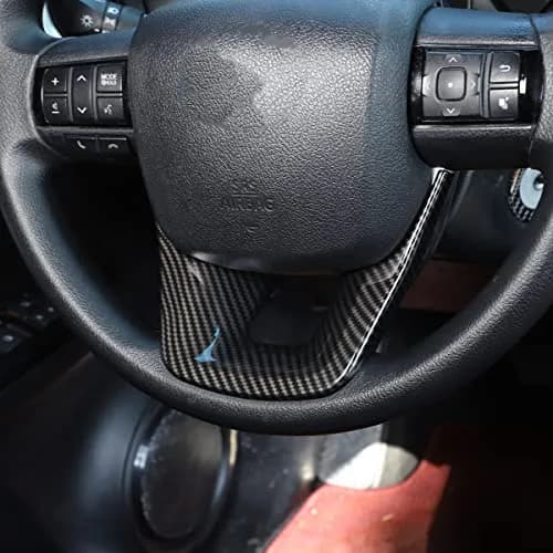 CHEAYAR Carbon Fiber Pattern Steering Wheel Trim Cover for Toyota Fortuner 2016-2022 | Interior Protection Frame thumbnail 4