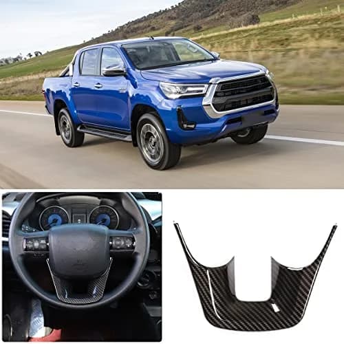 CHEAYAR Carbon Fiber Pattern Steering Wheel Trim Cover for Toyota Fortuner 2016-2022 | Interior Protection Frame thumbnail 3