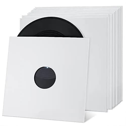 Facmogu 10PCS 12-inch Vinyl Record Sleeves 30.48cm (12 inch) | Acid-Free Cardboard LP Covers for 33 RPM Records thumbnail 1