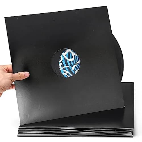 Facmogu 10PCS 12-inch Vinyl Record Sleeves 30.48cm (12 Inch) | Heavy Duty 350gsm Cardboard Jacket for Single LP thumbnail 6