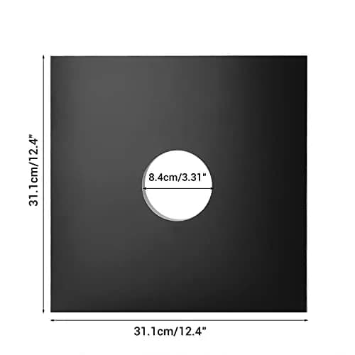 Facmogu 10PCS 12-inch Vinyl Record Sleeves 30.48cm (12 Inch) | Heavy Duty 350gsm Cardboard Jacket for Single LP thumbnail 3