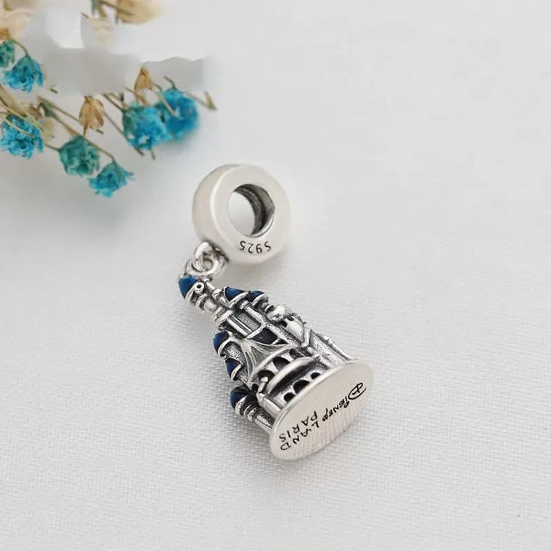 Lkwidi Magic Castle Dangle Charm 925 Sterling Silver Pendant | Unique Jewelry Beads Gift for Women thumbnail 2