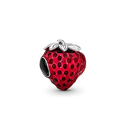 Lkwidi Strawberry Charm 925 Sterling Silver Pendant, 2.6cm x 0.9cm | Compatible with European & US Bracelets thumbnail 1