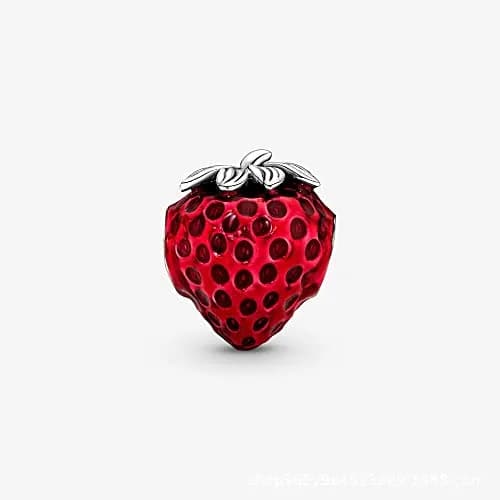 Lkwidi Strawberry Charm 925 Sterling Silver Pendant, 2.6cm x 0.9cm | Compatible with European & US Bracelets thumbnail 5