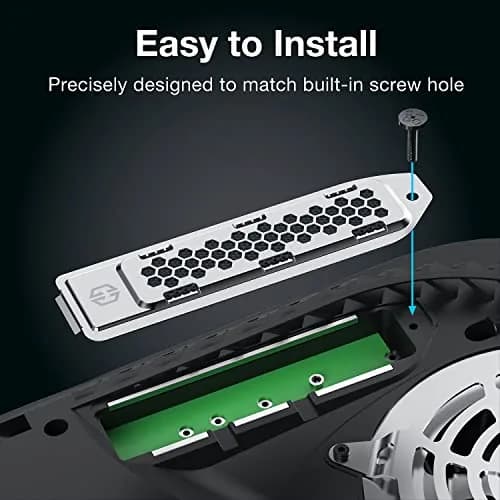 GRAUGEAR Metal Heat Dissipation Cover for PS5 M.2 SSD Expansion Slot | Cooling and Dust Proof (Silver) thumbnail 7