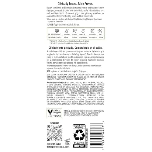 Biotera Deep Hydration Conditioner for Dry Hair – Coconut & Marula Oil, 15.2 Fl Oz, Vegan & Sulfate-Free thumbnail 8