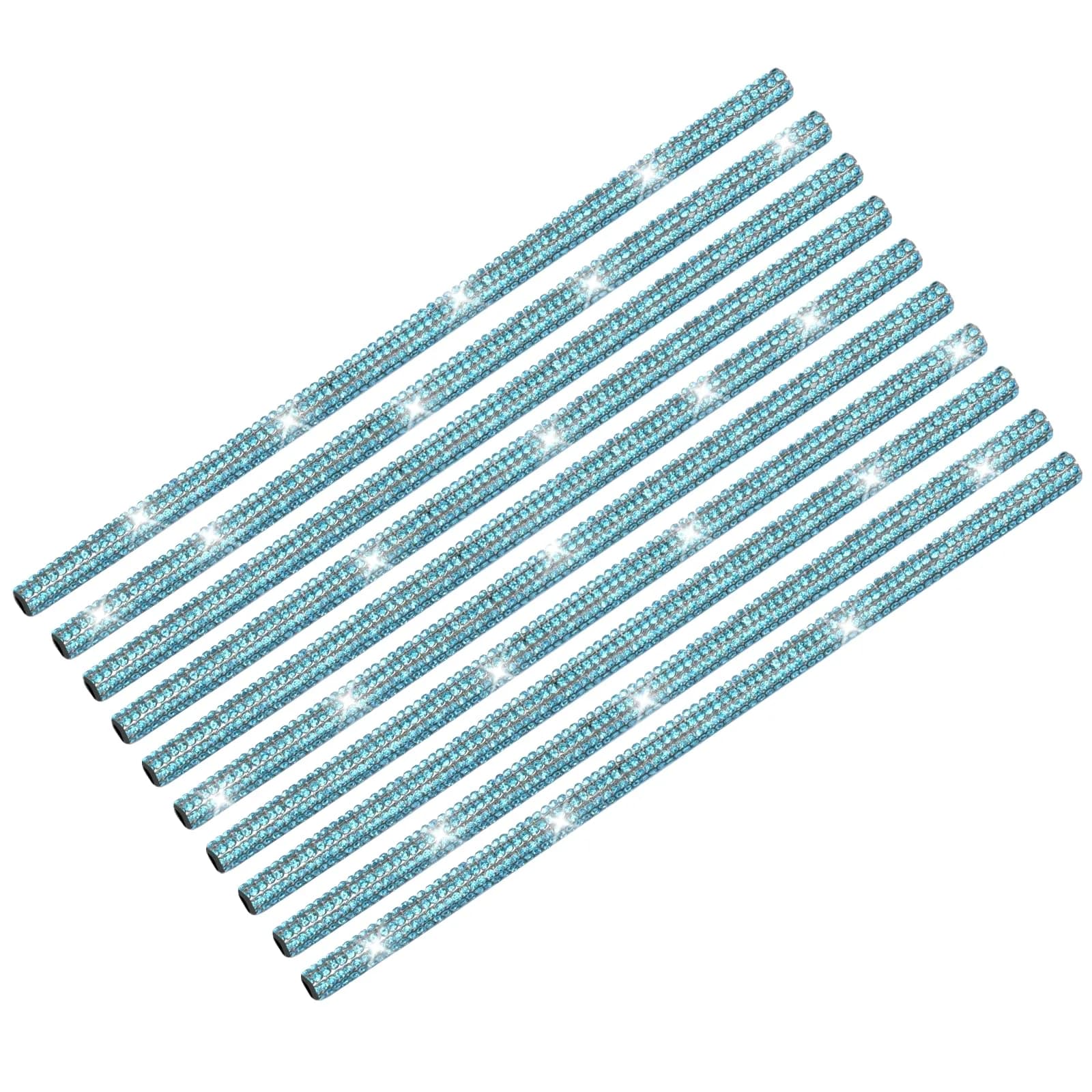 INSAUTO Bling Car Vent Outlet Trim 10-Pack | Sparkly Rhinestone Interior Decoration for Women — blue