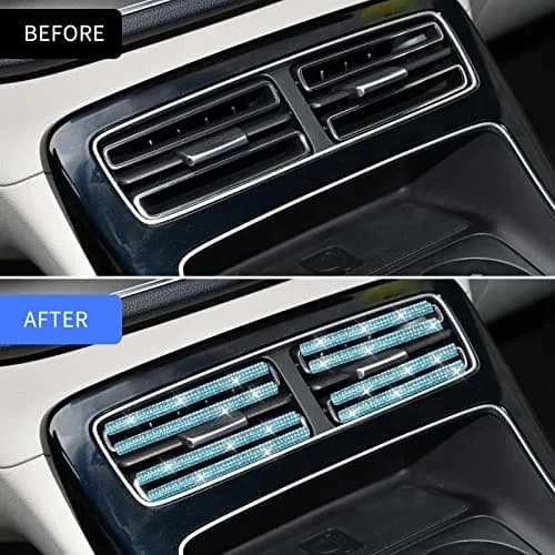INSAUTO Bling Car Vent Outlet Trim 10pcs | Sparkle Diamond Car Accessories for Women & Girls thumbnail 7