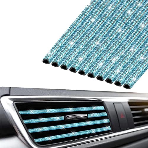 INSAUTO Bling Car Vent Outlet Trim 10pcs | Sparkle Diamond Car Accessories for Women & Girls thumbnail 2
