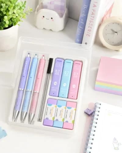 Four Candies Pastel Mechanical Pencil Set 0.7mm | Bulk Pack with 360 Leads & Erasers thumbnail 2