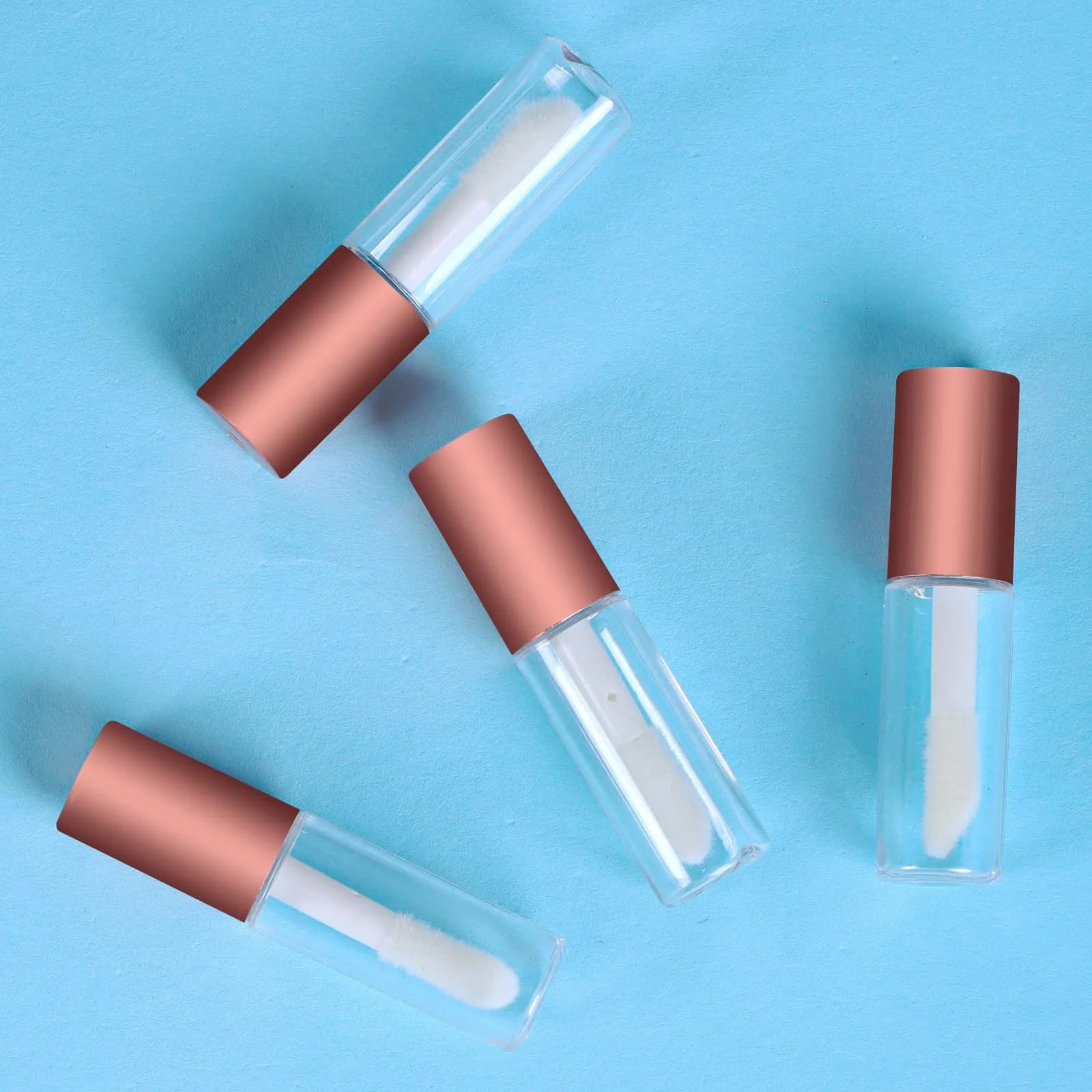 Mydio Clear Empty Lip Gloss Tubes with Rose Gold Lid, 50 Pack 1.2ml | Leak Proof Containers for DIY Lip Balm & Eyelash Growth Oil - view 3