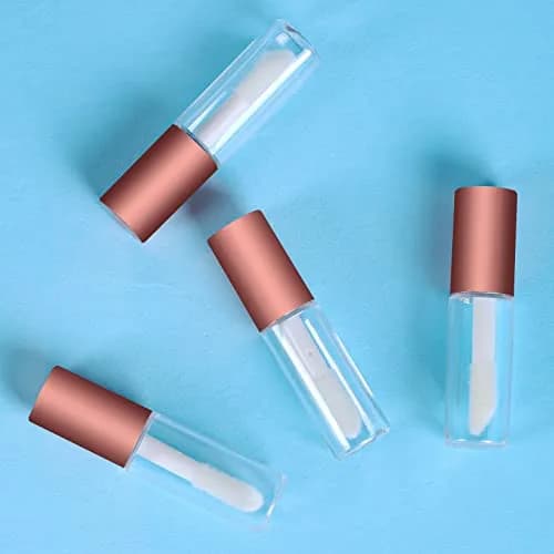 Mydio Clear Empty Lip Gloss Tubes with Rose Gold Lid, 50 Pack 1.2ml | Leak Proof Containers for DIY Lip Balm & Eyelash Growth Oil thumbnail 3