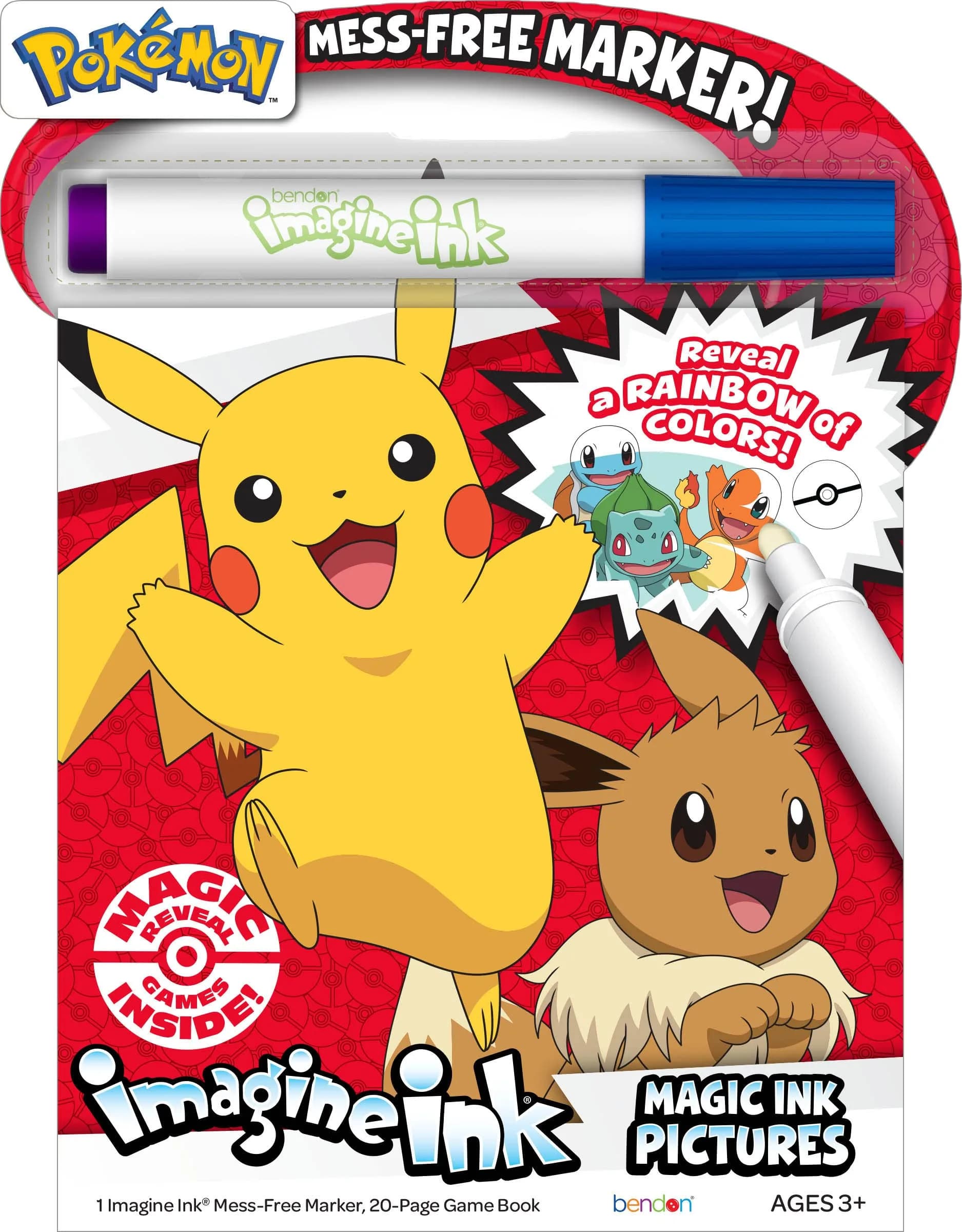 Bendon Imagine Ink Pokemon Magic Ink Pictures and Game Book with Mess Free Marker - main product image