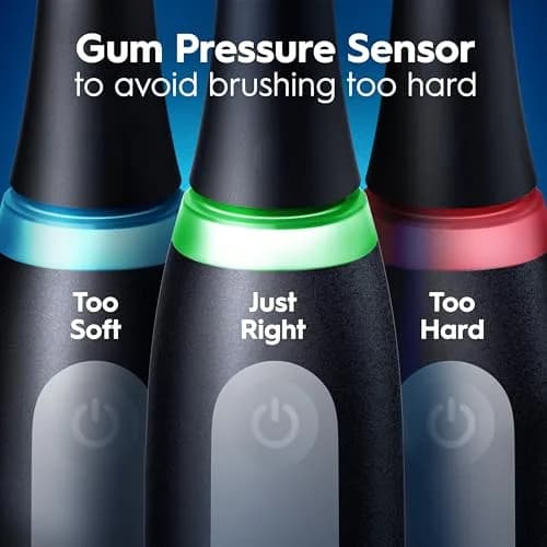 Oral-B iO Series 3 Limited Deep Clean Rechargeable Electric Toothbrush with Visual Pressure Sensor & 2 Brush Heads | 3 Cleaning Modes thumbnail 3