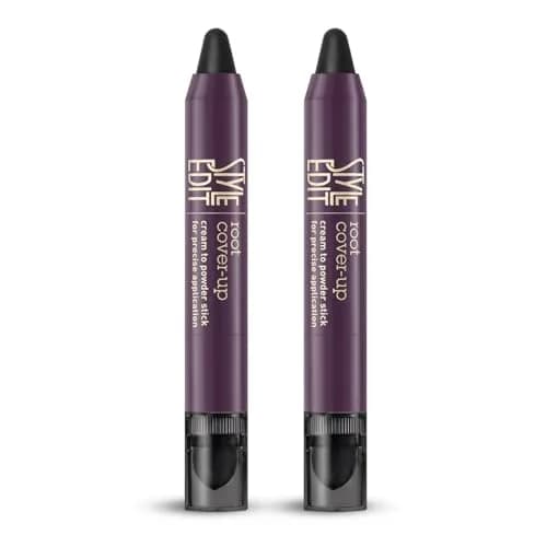 Style Edit Root Touch Up Stick | Temporary Hair Color for Gray Roots | Salon-Quality, Transfer-Resistant | Black, 0.11 oz (Pack of 2) thumbnail 1
