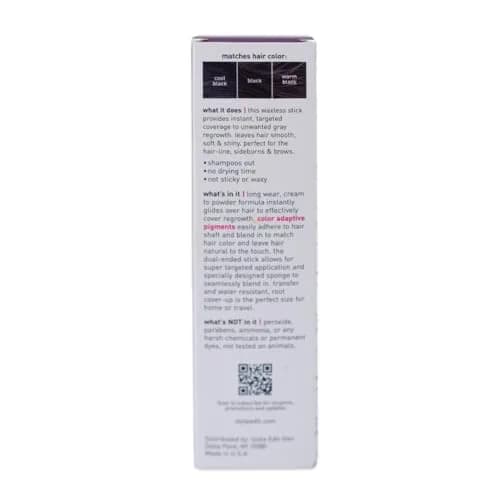 Style Edit Root Touch Up Stick | Temporary Hair Color for Gray Roots | Salon-Quality, Transfer-Resistant | Black, 0.11 oz (Pack of 2) thumbnail 8