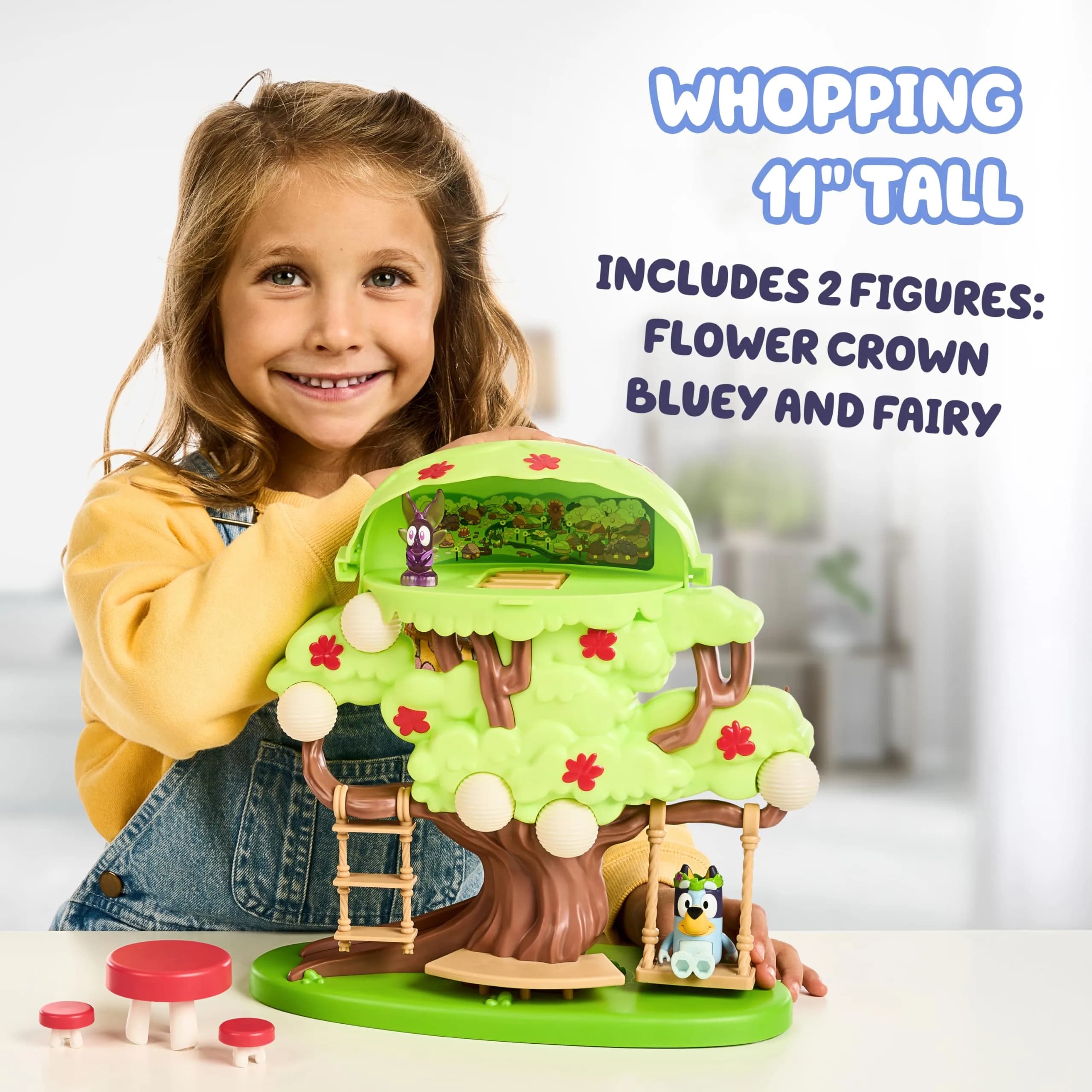 Bluey 2-Sided Treehouse Playset with Figure & Accessories, 27.94 cm (11”) | ASTM-Tested Toy for Kids Ages 3+ - view 6