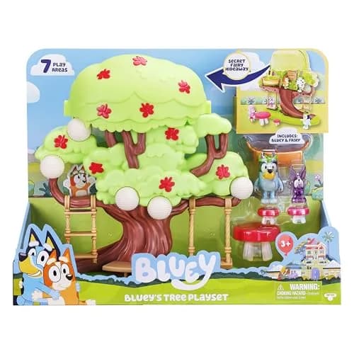 Bluey 2-Sided Treehouse Playset with Figure & Accessories, 27.94 cm (11”) | ASTM-Tested Toy for Kids Ages 3+ thumbnail 1