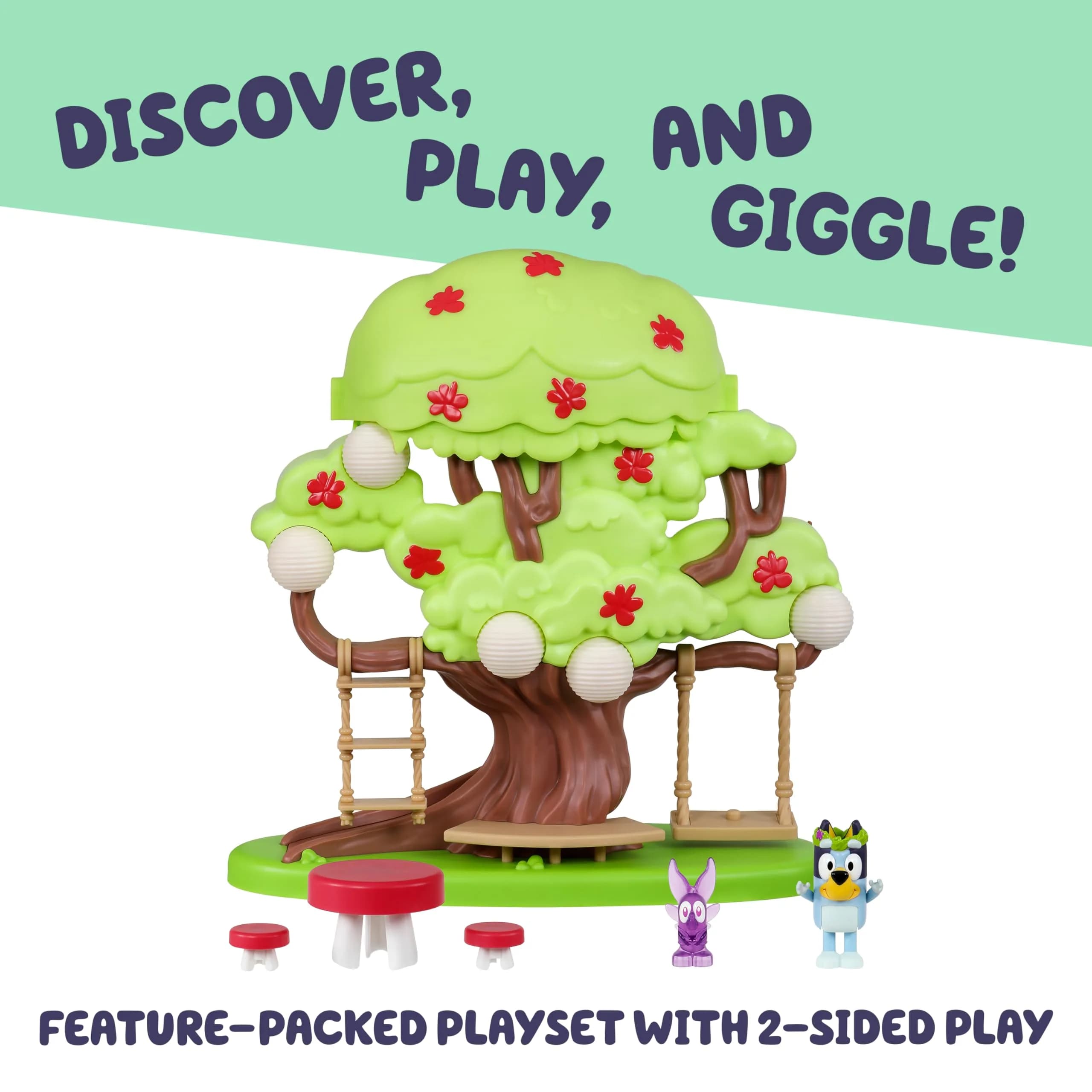Bluey 2-Sided Treehouse Playset with Figure & Accessories, 27.94 cm (11”) | ASTM-Tested Toy for Kids Ages 3+ - view 3