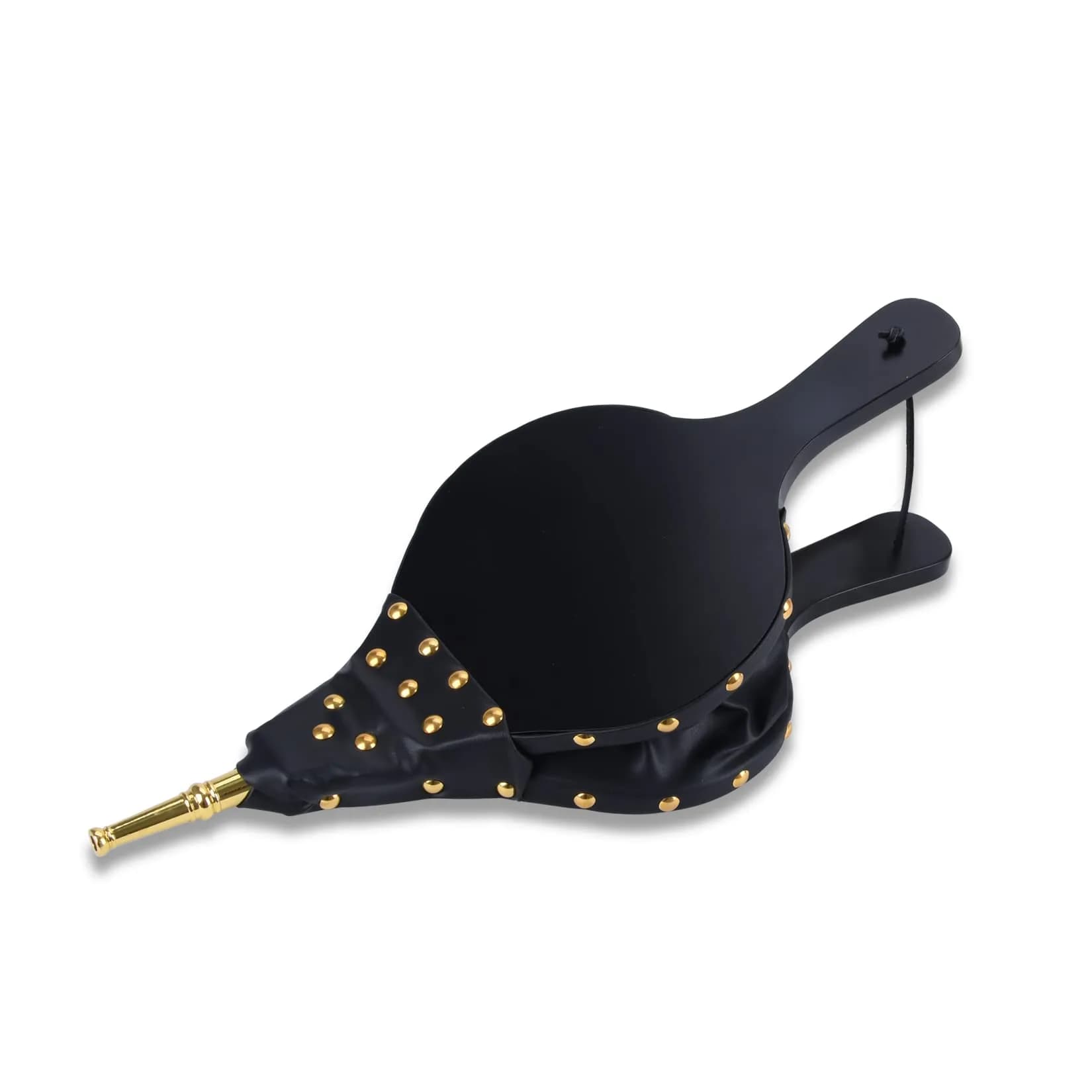 Foedo Fireplace Bellows 17"x 7.5" | Large Wood Stove & Fire Pit Tool with Hanging Strap — Black