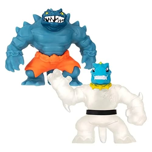 Heroes of Goo Jit Zu Glow Shifters Versus Pack Ultraglow Tyro VS Shadowclaw Rock Jaw | Glow-in-the-Dark Goo Transformation thumbnail 1