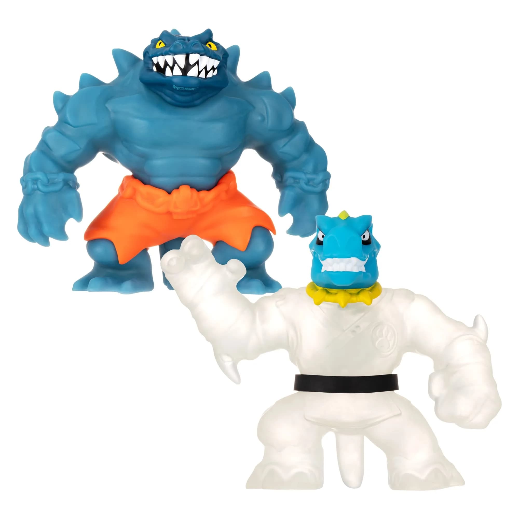 Heroes of Goo Jit Zu Glow Shifters Versus Pack Ultraglow Tyro VS Shadowclaw Rock Jaw | Glow-in-the-Dark Goo Transformation — Multicolor
