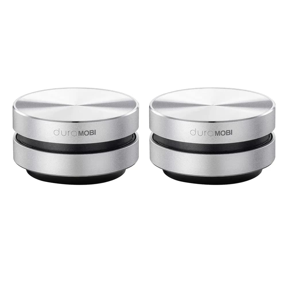 Splenssy Bone Conduction Mini Speaker 2 Pack | Portable Wireless Stereo Sound with Built-in Mic — Silver
