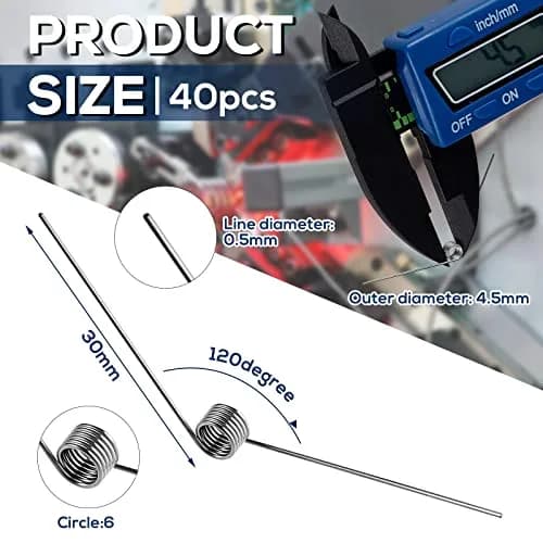 Dunzy Stainless Steel Tiny Torsion Spring 0.5mm Wire | Durable Repair & DIY Tool thumbnail 2