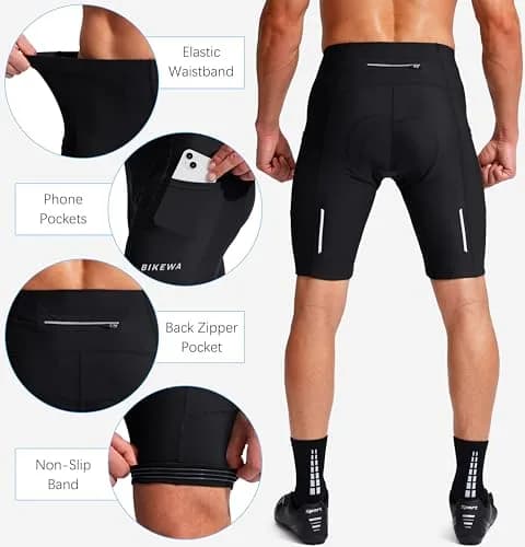 Bikewa Shorts for Men 3D Padded Cycling | Breathable, Quick Dry, UPF 50+ (Large) thumbnail 6