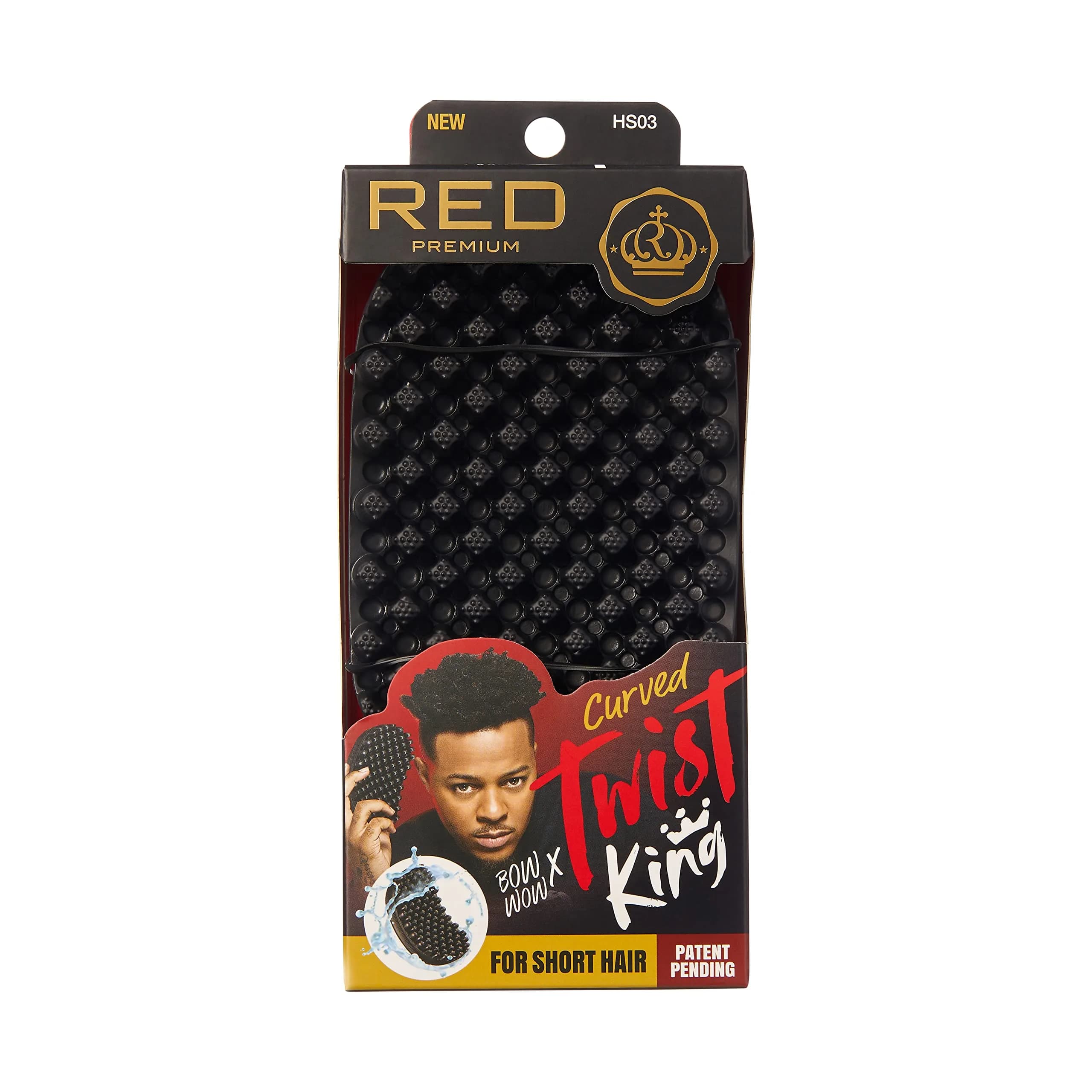 Red by Kiss Bow Wow X Twist King Luxury Twist Styler Washable, Durable, Crumb Free, Twist Brush for Afro Curl - main product image