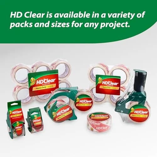 Duck HD Clear Packing Tape Refills - 12 Rolls, 1.88 In. x 54.6 Yds | Heavy Duty Shipping & Moving Tape thumbnail 6