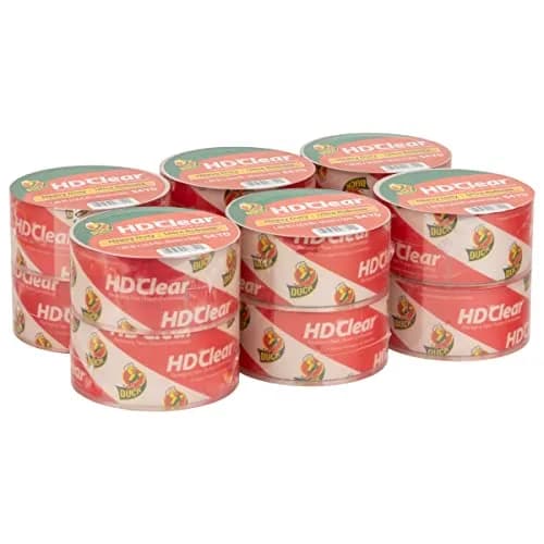 Duck HD Clear Packing Tape Refills - 12 Rolls, 1.88 In. x 54.6 Yds | Heavy Duty Shipping & Moving Tape thumbnail 1