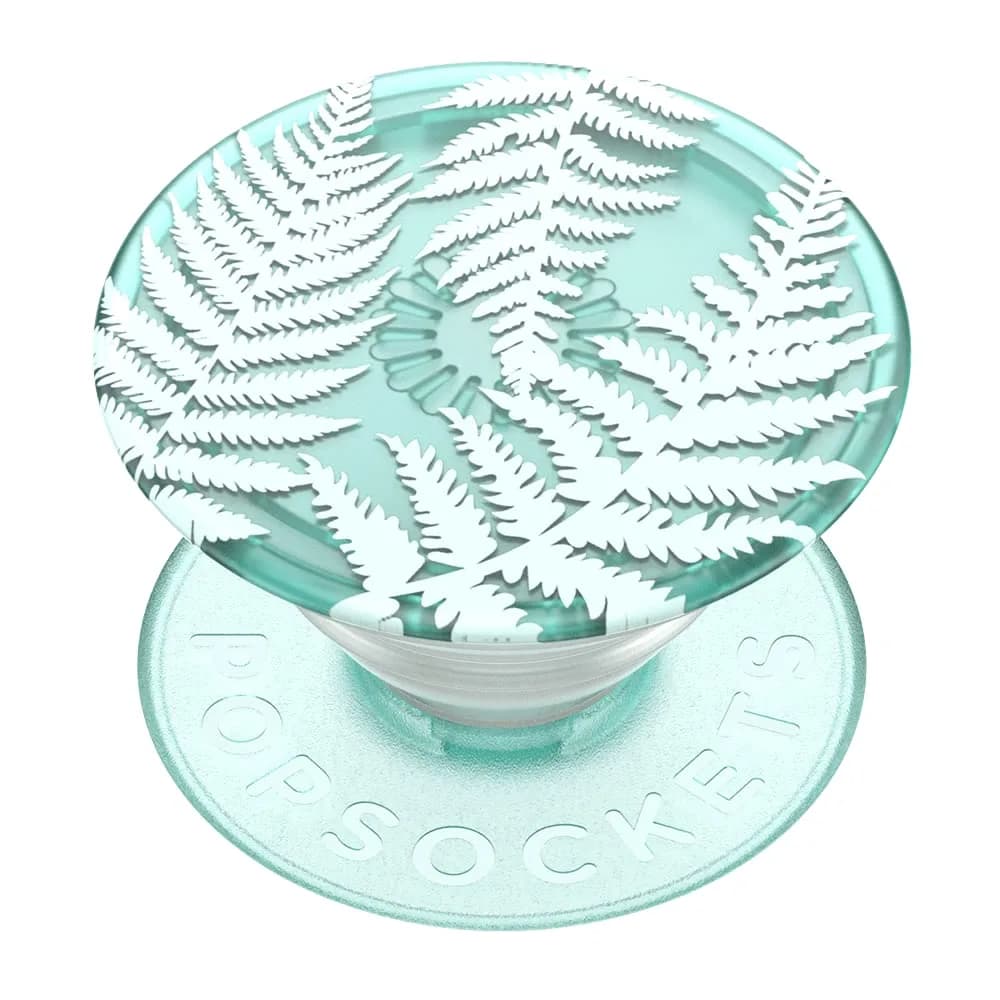 PopSockets Adhesive Phone Grip, Holder- Translucent Fern | Eco-Friendly, Secure & Swappable