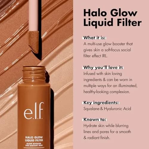 e.l.f. Halo Glow Liquid Filter 30ml (1.06 Fl Oz) | Complexion Booster For A Glowing, Soft-Focus Look thumbnail 3