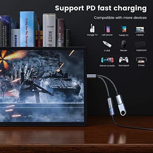MOGOOD USB C OTG Adapter with 60W PD Fast Charge | Compatible for Steam Deck, Galaxy S26, Switch, Chromecast, Pi-KVM thumbnail 4