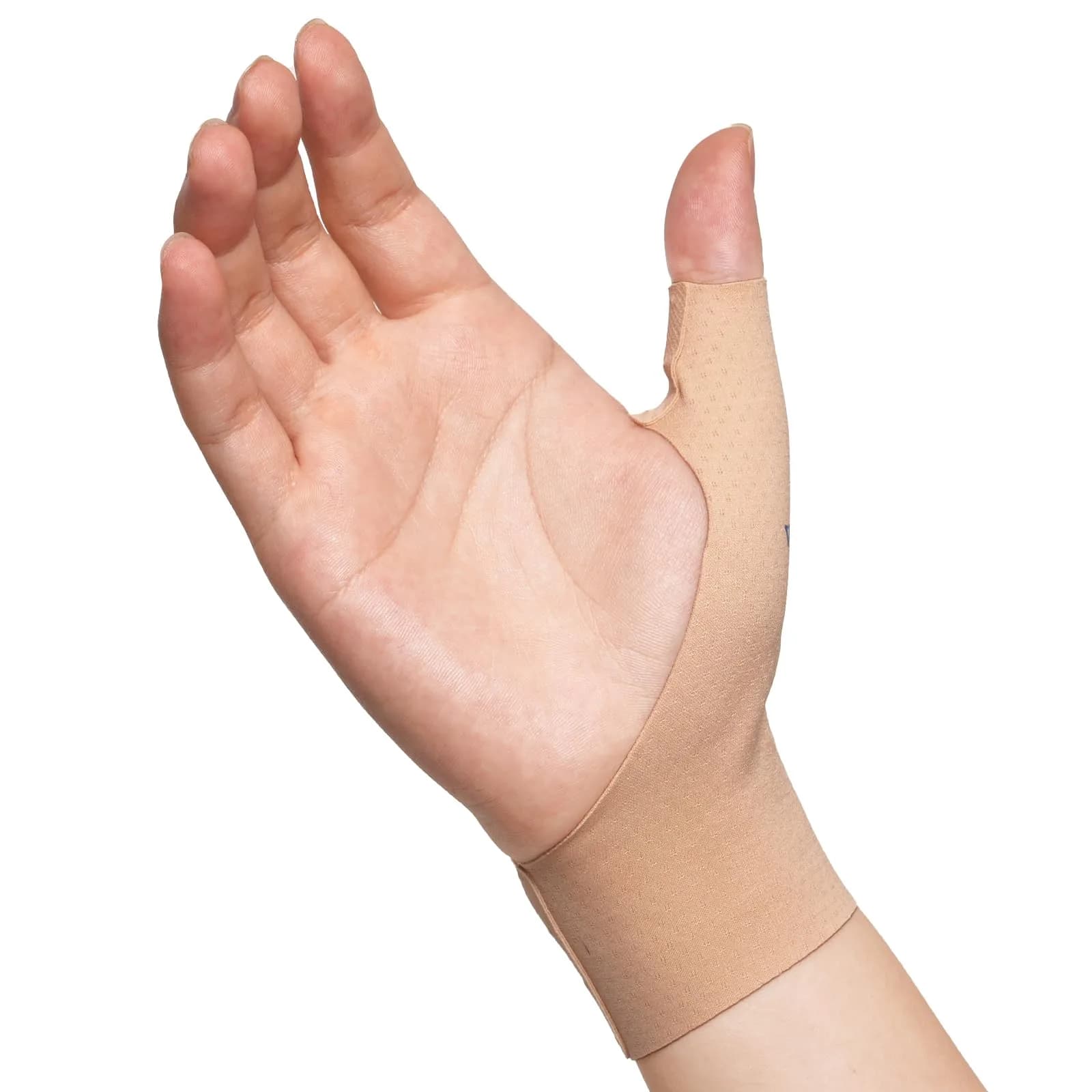 Velpeau Elastic Thumb Wrist Support Brace (Pack of 2) 25mm (0.98in) | Gentle Compression for De Quervain's Tendonitis — Long Version - Khaki / Medium