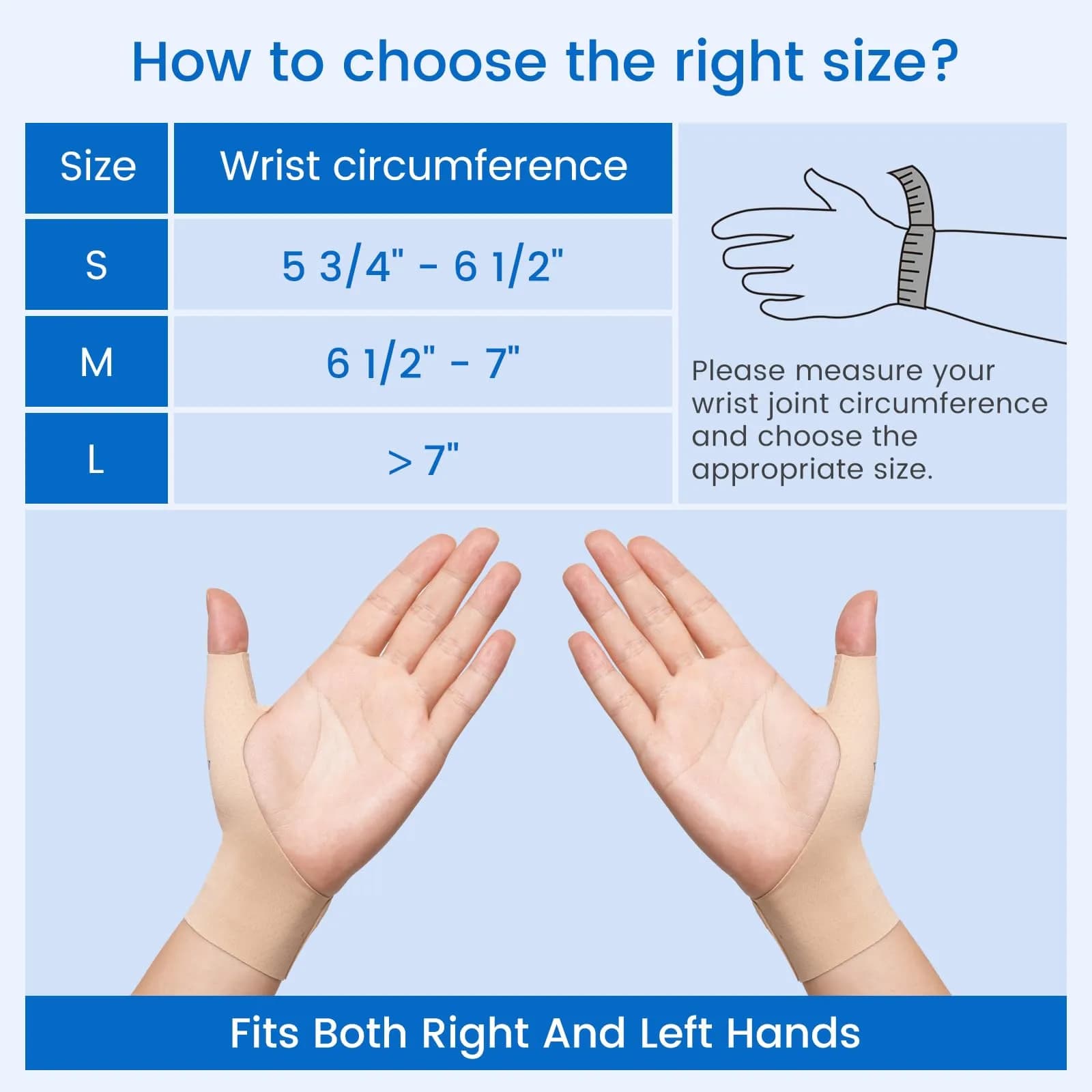Velpeau Elastic Thumb Wrist Support Brace (Pack of 2) - Medium, Khaki | Gentle Compression for Daily Tasks - view 6
