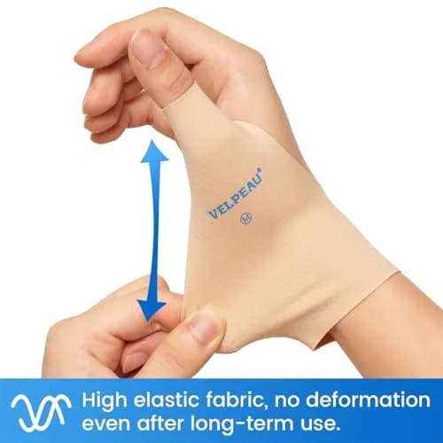 Velpeau Elastic Thumb Wrist Support Brace (Pack of 2) 25mm (0.98in) | Gentle Compression for De Quervain's Tendonitis thumbnail 3